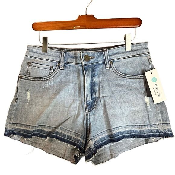 Kut from the Kloth High Rise Lightly Distressed Denim Shorts -‎ Size 6 - Picture 1 of 9